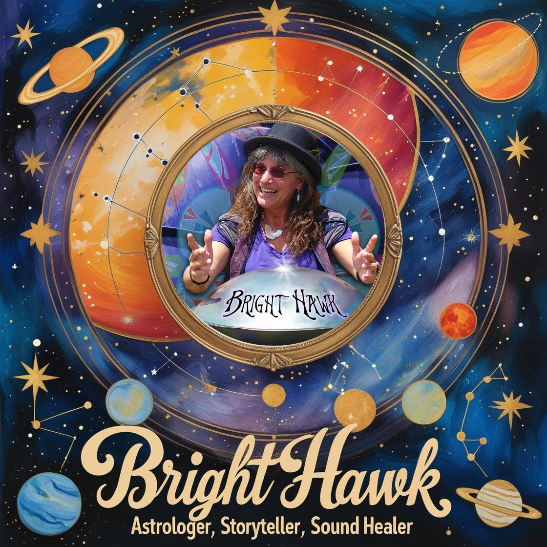 Bright Hawk - Astrologer & Spiritual Guide<br />
Natal Chart Readings | Spiritual Coaching | Storytelling Mastery | Sound Healing